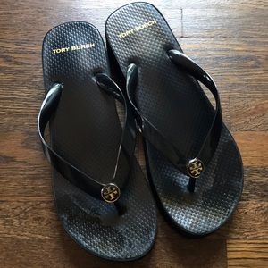 Tory Burch Women's Cutout Wedge Flip Flops